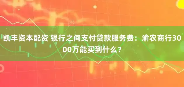 凯丰资本配资 银行之间支付贷款服务费：渝农商行3000万能买到什么？